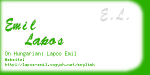 emil lapos business card